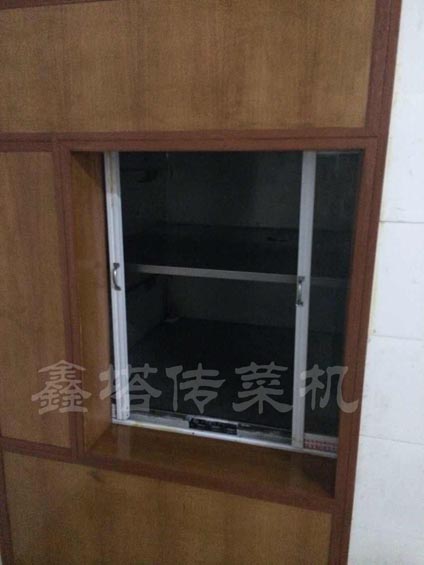 窗口式液压传菜机(手动推拉门)液压传菜机,非常适合于低层建筑的垂直
